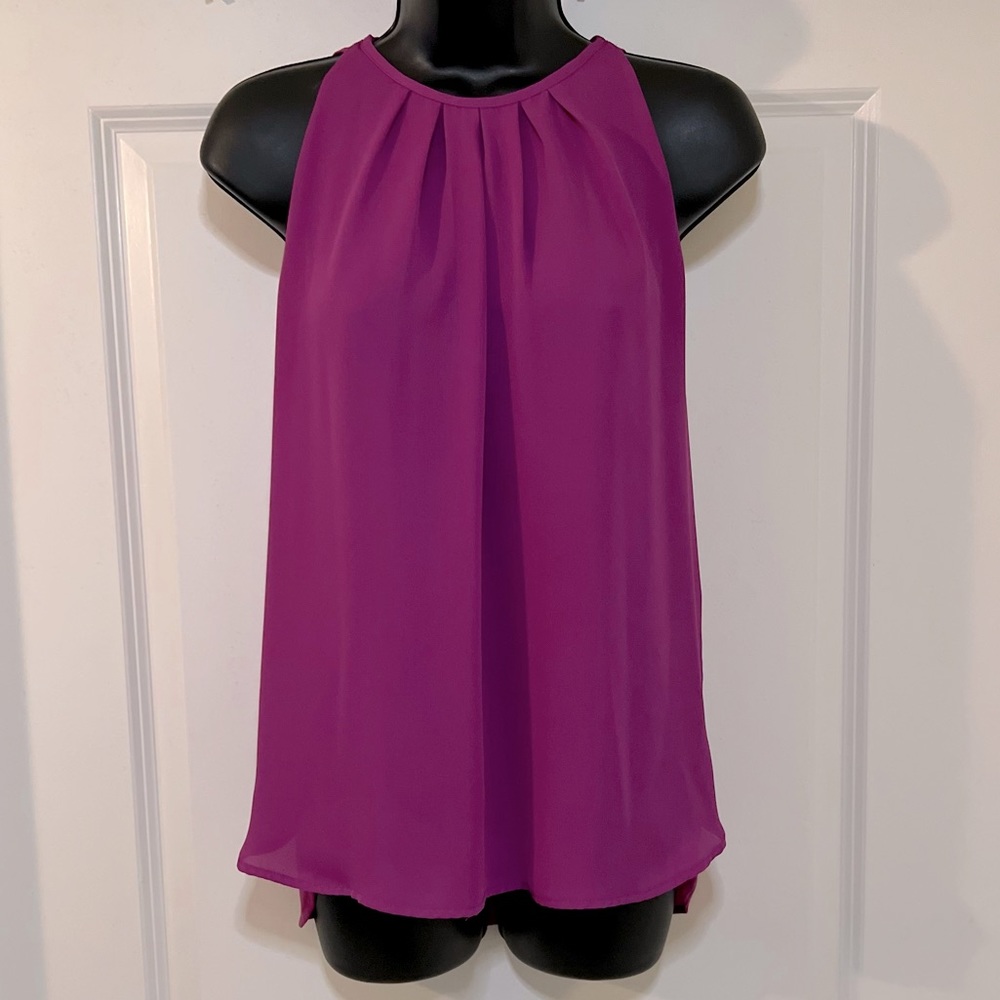 Fuchsia Pink Halter Neck Blouse